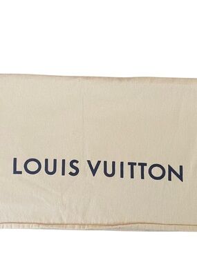 Louis Vuitton Cream and Black Logo Dust Bag
